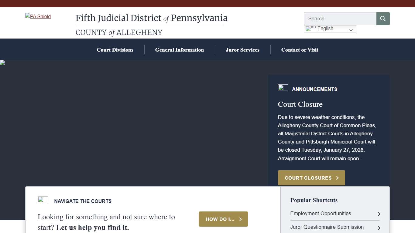 Allegheny Courts - Fifth Judicial District of Pennsylvania